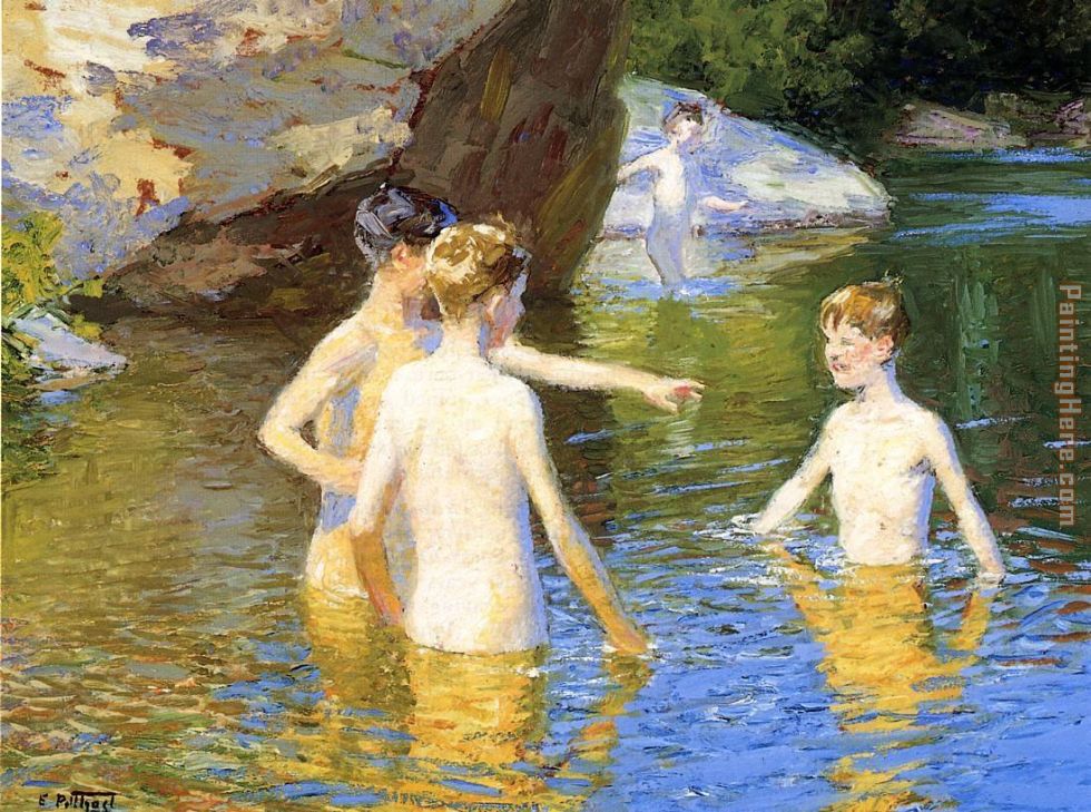 In the Summertime painting - Edward Henry Potthast In the Summertime art painting
